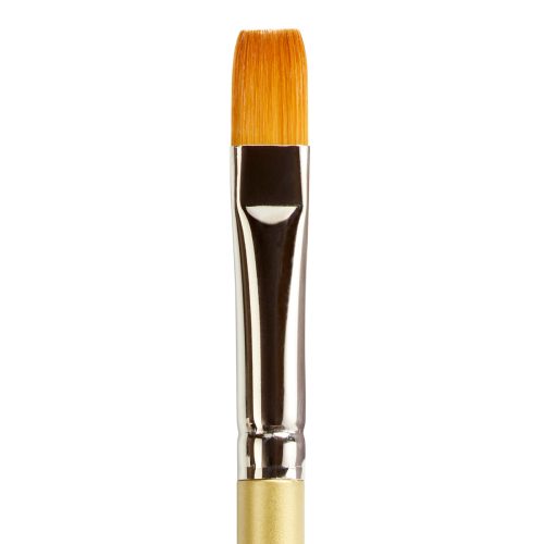 KINGART® Original Gold® 9300A Shader Series, Aqua Acrylic Handle, Premium Golden Taklon Multimedia Artist Brushes -  - KINGART