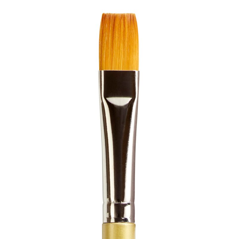 KINGART® Original Gold® 9300A Shader Series, Aqua Acrylic Handle, Premium Golden Taklon Multimedia Artist Brushes -  - KINGART