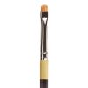 KINGART® Original Gold Specialty® 9247 Series, Crescent Filbert Blender Artist Brush, Golden Taklon & White Bristle Blend, Acrylic Handle - KINGART