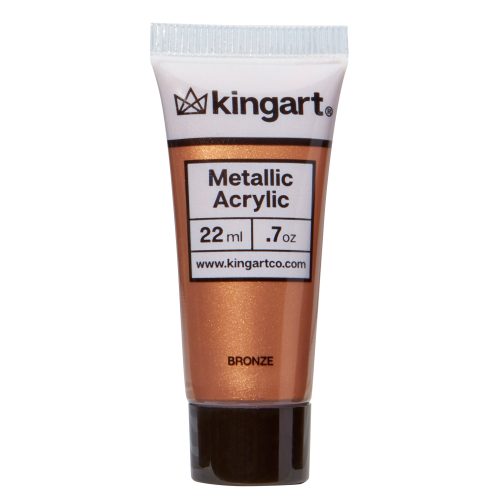 KINGART® PRO Metallic Acrylic Paint, Individual Colors , Set of 3 Tubes Per Shade, Combined 66ml, (all colors available) - KINGART