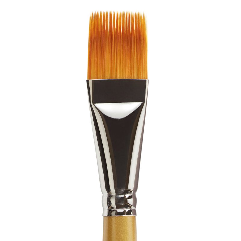 KINGART® Original Gold® 9120 Flat Rake™ Series Premium Golden Taklon Multimedia Artist Brushes - KINGART