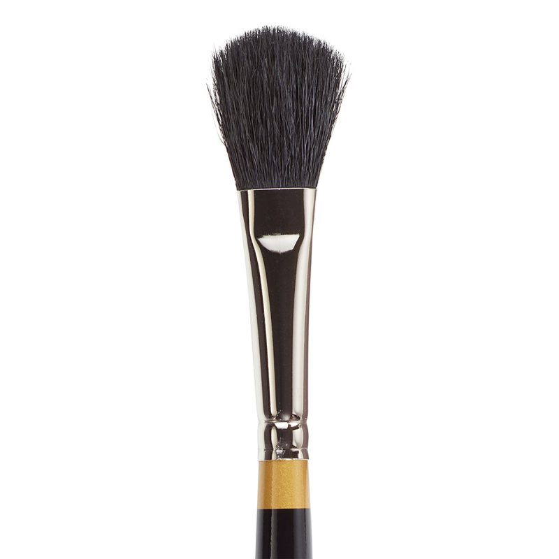 KINGART® Original Gold Specialty® 9275 Series, Oval Mop Brush, Super-Soft Dyed-Black Natural Goat Blend - KINGART