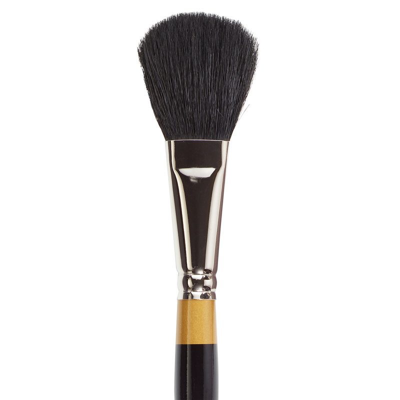 KINGART® Original Gold Specialty® 9275 Series, Oval Mop Brush, Super-Soft Dyed-Black Natural Goat Blend - KINGART