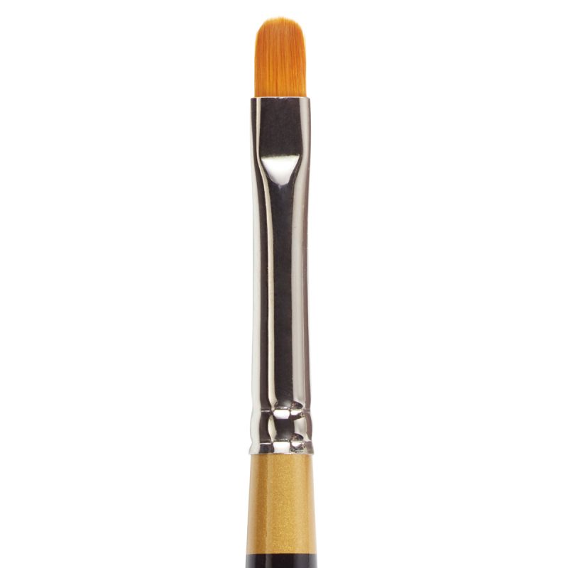 KINGART® Original Gold® 9510 Short Filbert Series, Premium Golden Taklon Multimedia Artist Brushes - KINGART