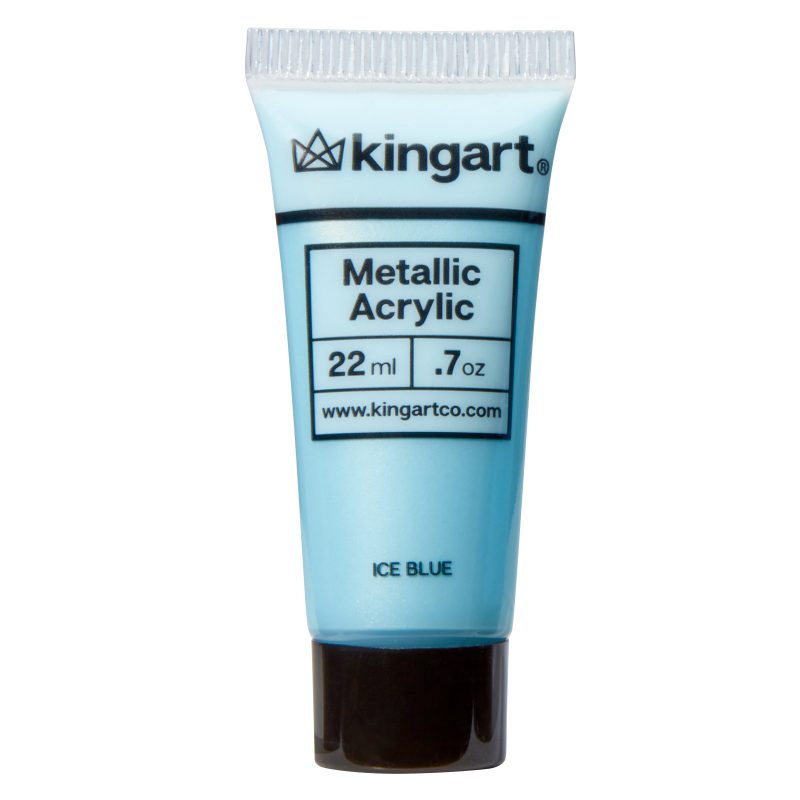 KINGART® PRO Metallic Acrylic Paint, Individual Colors , Set of 3 Tubes Per Shade, Combined 66ml, (all colors available) - KINGART