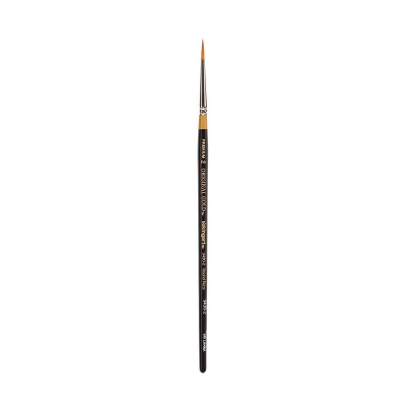 KINGART® Original Gold® 9430 Series, Golden Taklon Round Floral Petal Artist Brush - KINGART