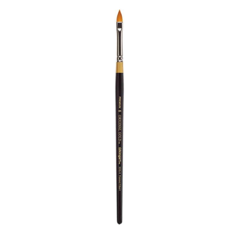 kingart premium 6 kingart original gold 9515 series golden taklon pointed filbert 9515 6 30093953564833