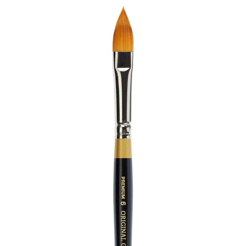 KINGART® Original Gold® 9930 Series, Golden Taklon Oval Floral Petal Artist Brush - KINGART