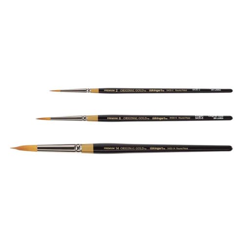 kingart premium kingart original gold 9430 series golden taklon round floral petal artist brush 30112426066081