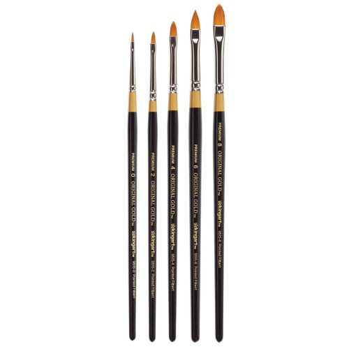 kingart premium kingart original gold 9515 series golden taklon pointed filbert 30093951729825