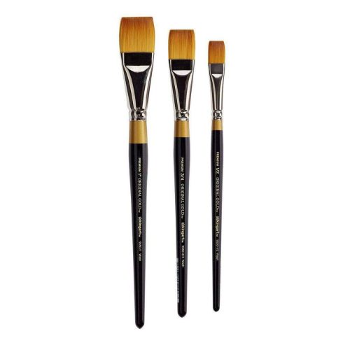 kingart premium kingart original gold 9550 series golden taklon wash brushes set of 3 29490455675041