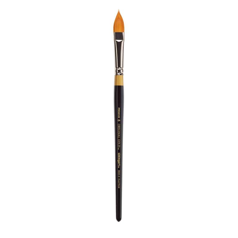 kingart premium kingart original gold 9930 series golden taklon oval floral petal artist brush 29974223880353