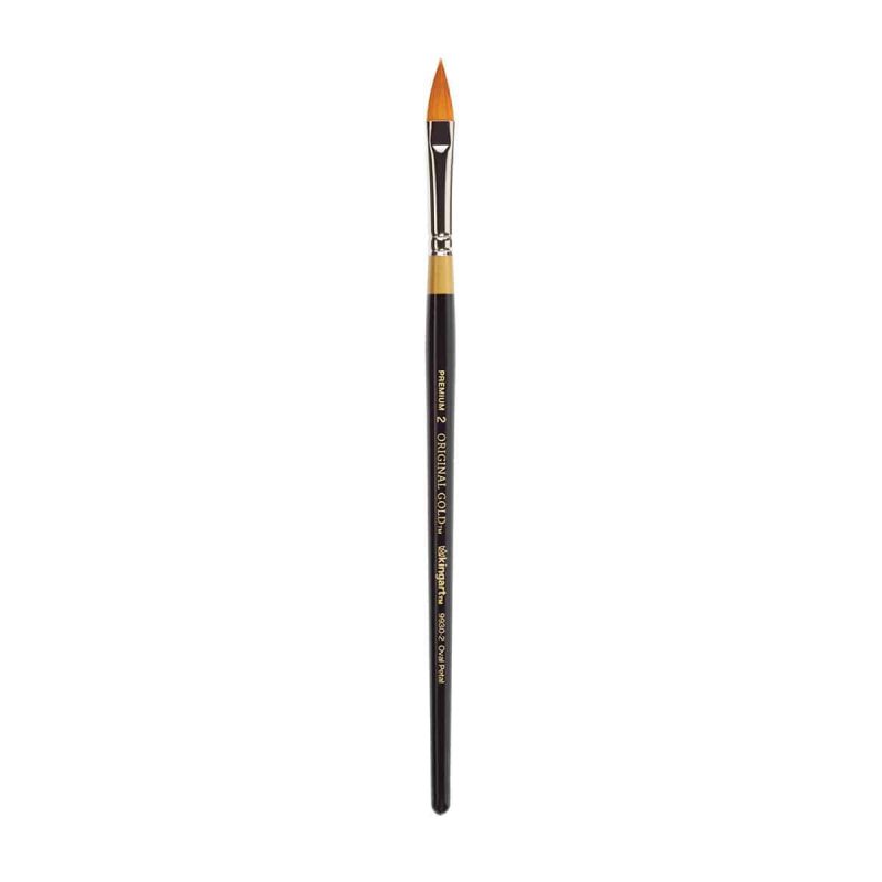 kingart premium kingart original gold 9930 series golden taklon oval floral petal artist brush 30080395346081