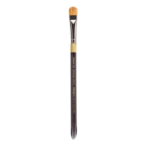 kingart premium kingart original gold specialty 9247 series crescent filbert blender artist brush golden taklon white bristle blend acrylic handle 29978158071969