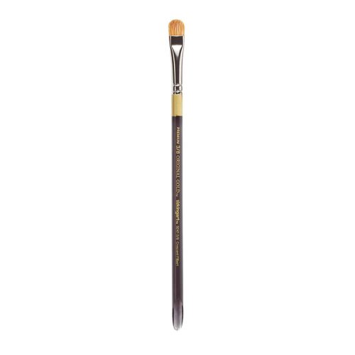 kingart premium kingart original gold specialty 9247 series crescent filbert blender artist brush golden taklon white bristle blend acrylic handle 29978158104737