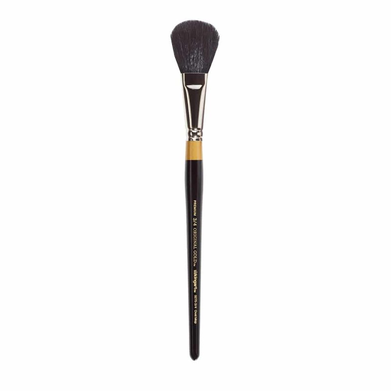 kingart premium kingart original gold specialty 9275 series oval mop brush super soft dyed black natural goat blend 30080460095649