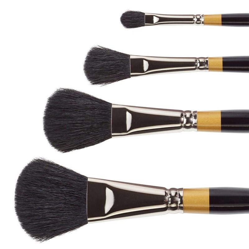 kingart premium kingart original gold specialty 9275 series oval mop brush super soft dyed black natural goat blend set of 4 30080429326497 4b5d8d12 94a5 4b76 a565 e50aa721d5cf