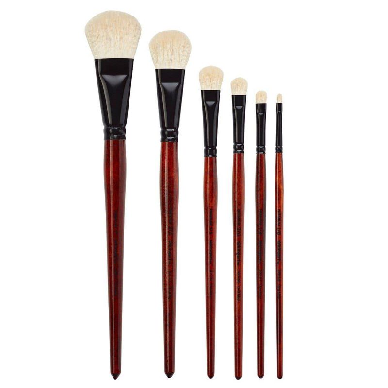 kingart premium kingart premium specialty oval mop artist brushes white super soft natural goat hair set of 6 sizes 29476268998817