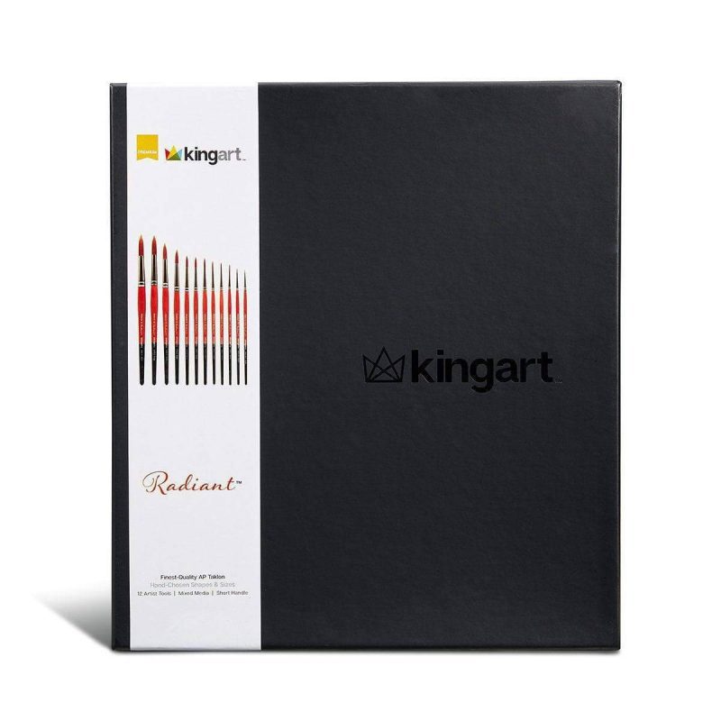 kingart premium kingart radiant taklon brushes gift box set of 12 29484914835617