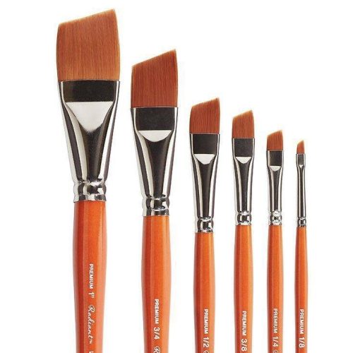 kingart premium kingart radiant taklon brushes series 6400 angular shader set of 6 29490437652641