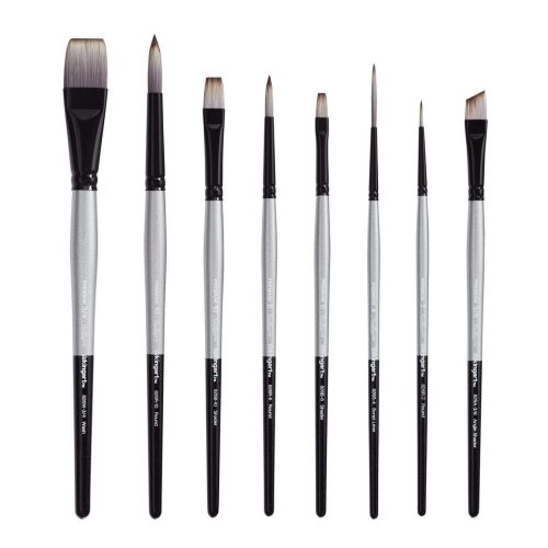 kingart premium kingart stellar series synthetic blend mixed media artist brushes gift box set of 8 29476248092833