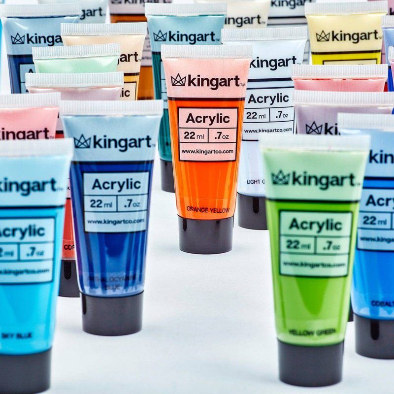 kingart pro kingart pro artist acrylic paint 22ml 0 74oz set of 48 unique colors 29465102680225