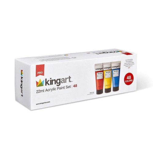 kingart pro kingart pro artist acrylic paint 22ml 0 74oz set of 48 unique colors 29465103433889