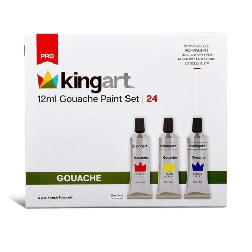 kingart pro kingart pro artist gouache paint 12ml 4oz set of 24 unique colors 29460322779297