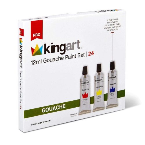 kingart pro kingart pro artist gouache paint 12ml 4oz set of 24 unique colors 29461309587617