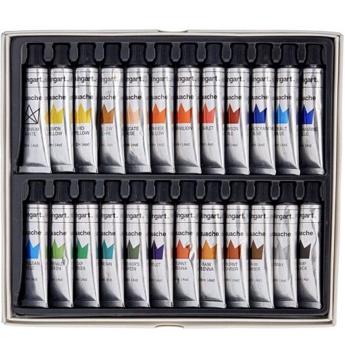 kingart pro kingart pro artist gouache paint 12ml 4oz set of 24 unique colors 29461309653153