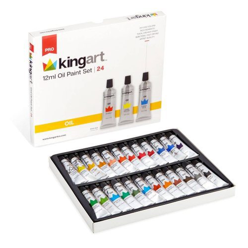 kingart pro kingart pro artist oil paint 12ml 4oz set of 24 unique colors 29561276530849