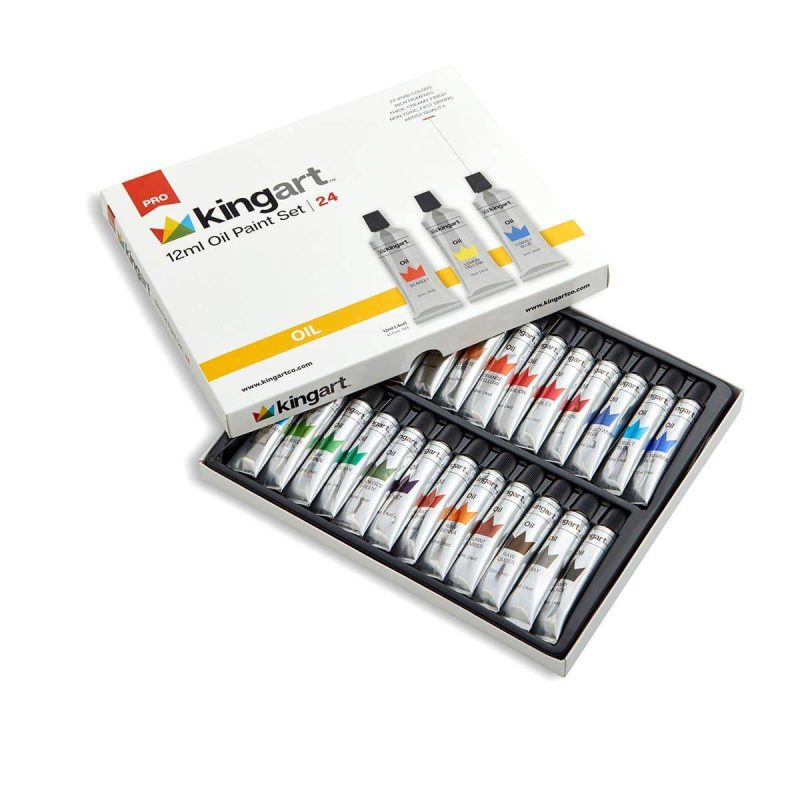 kingart pro kingart pro artist oil paint 12ml 4oz set of 24 unique colors 29561276891297