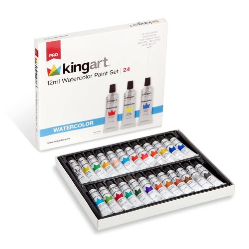 kingart pro kingart pro artist watercolor paint 12ml 4oz set of 24 unique colors 29561291178145