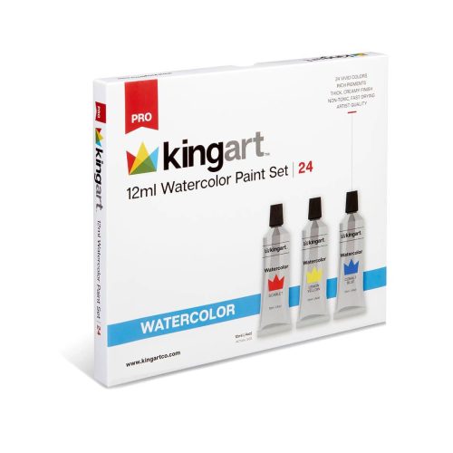 kingart pro kingart pro artist watercolor paint 12ml 4oz set of 24 unique colors 29561294684321