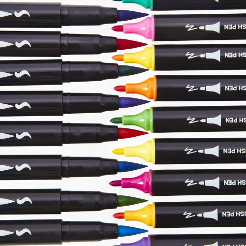 kingart pro kingart pro twin tip brush pen art markers set of 48 unique vivid colors 29536466043041