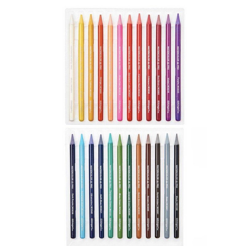 kingart pro kingart pro woodless watercolor pencils set of 24 colors 29440519667873