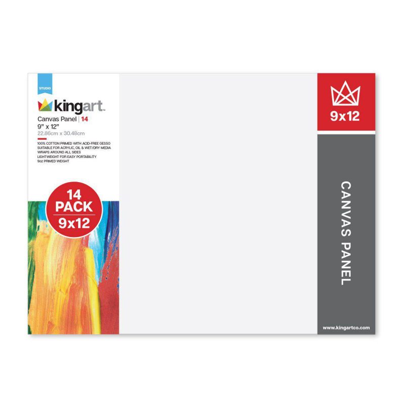 kingart studio kingart canvas panels classic 9 x 12 14 pack 29574001426593