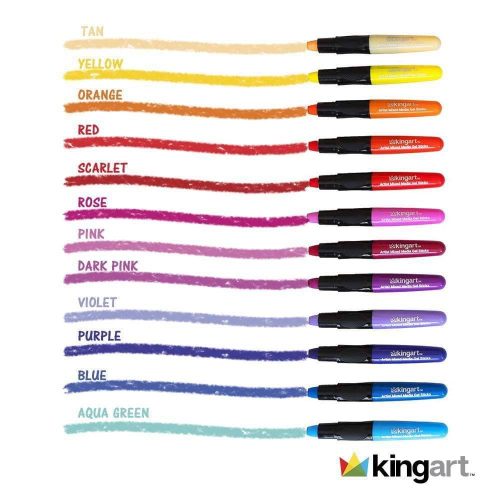 kingart studio kingart gel stick artist mixed media crayons set of 24 unique colors 29458773475489