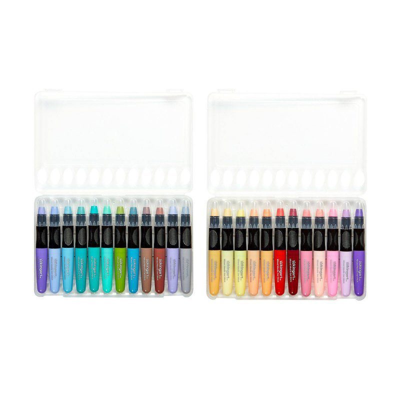 kingart studio kingart gel stick artist mixed media crayons set of 24 unique pastel colors 29497828507809