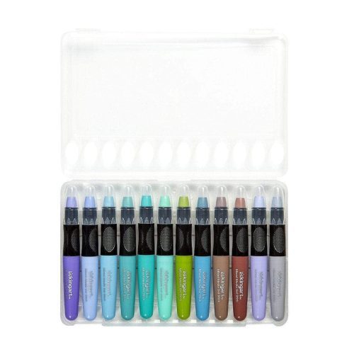 kingart studio kingart gel stick artist mixed media crayons set of 24 unique pastel colors 29497829425313