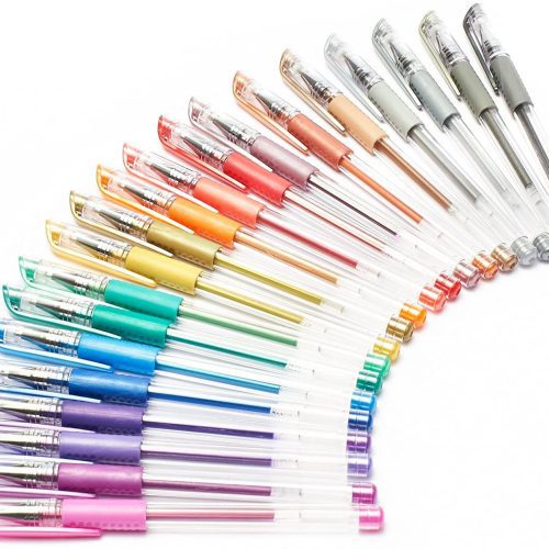 kingart studio kingart soft grip metallic gel pens xl 2 5mm ink cartridge set of 20 unique colors 29561107153057