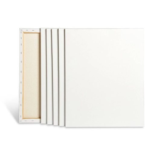 kingart studio kingart stretched white canvas 16 x 20 100 cotton gesso primed 6 pack 29560697061537