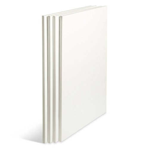 kingart studio kingart stretched white canvas 18 x 24 100 cotton gesso primed 4 pack 29560685494433