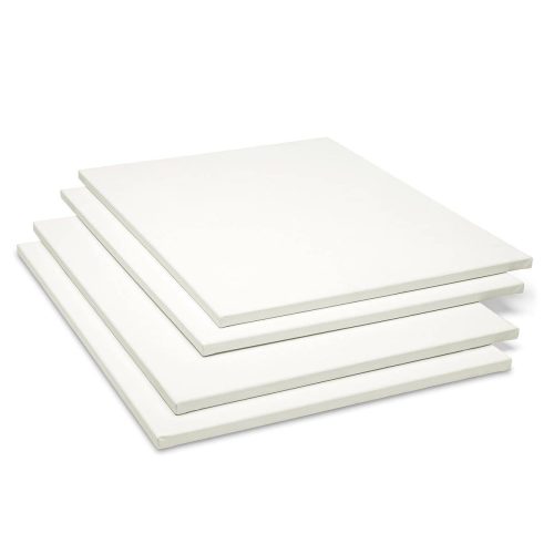 kingart studio kingart stretched white canvas 18 x 24 100 cotton gesso primed 4 pack 29560691589281