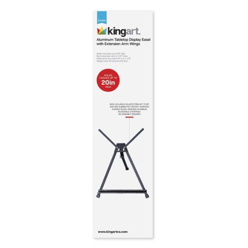 kingart studio kingart studio black aluminum tabletop display easel adjustable with extension arm wings 29499696644257