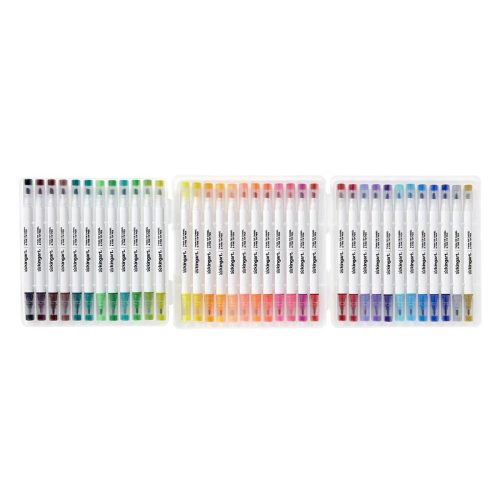 kingart studio kingart studio chisel fine tip markers travel storage case set of 36 colors 29541586305185