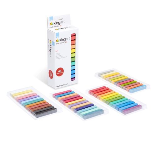 kingart studio kingart studio colored square chalk pastels set of 48 unique colors 29561189630113