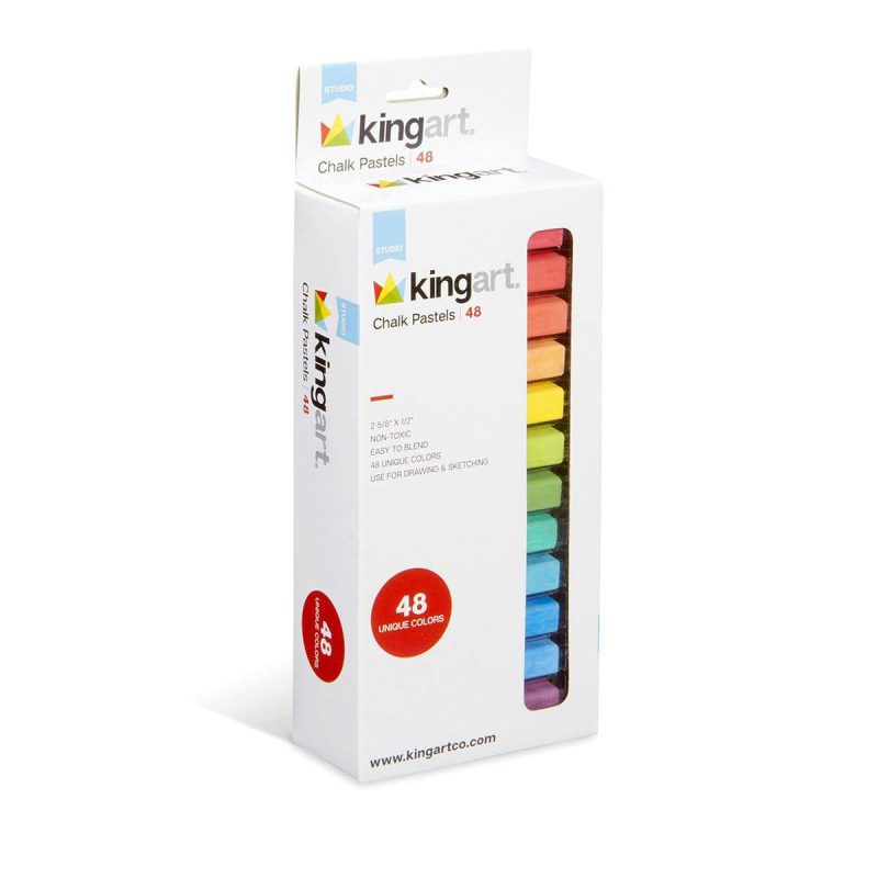 kingart studio kingart studio colored square chalk pastels set of 48 unique colors 29561192546465