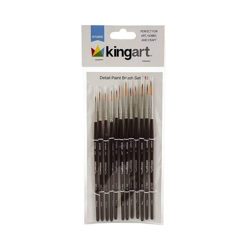 kingart studio kingart studio fine detail brushes set of 12 29465100452001