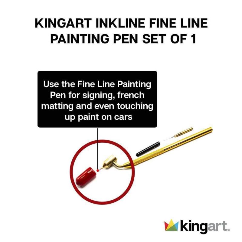 kingart studio kingart studio fine line painting pen stem flow size 5mm applicable with inks acrylics water based media 29490067275937